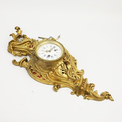 Lot 219 - A LATE 19TH CENTURY FRENCH ORMOLU CARTEL CLOCK.