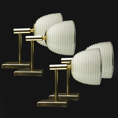 Lot 844 - MURANO GLASS WALL LIGHTS, A SET OF 4