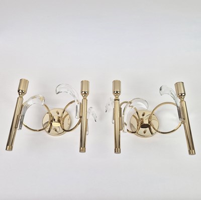 Lot 701 - ATTRIBUTED TO SCIOLARI WALL LIGHTS, A PAIR.