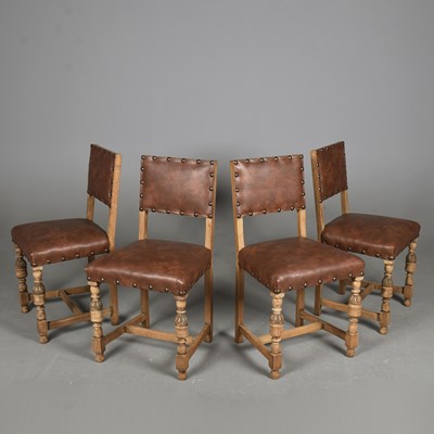 Lot 357 - SET OF FOUR CROMWELLIAN STYLE DINING CHAIRS (4)