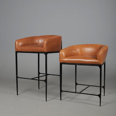 Lot 463 - ARTERIORS OSBOURNE COUNTER STOOLS, A GRADUATED PAIR.