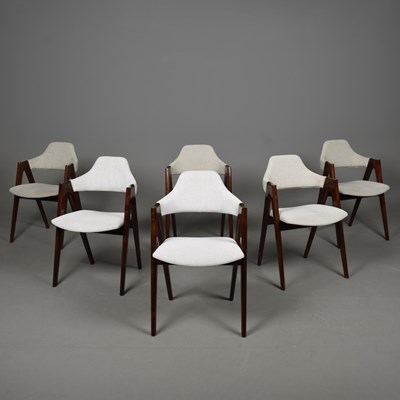 Lot 690 - SET OF SIX 1960s DANISH KAI KRISTIANSEN COMPASS DINING CHAIRS FOR SVA MOBLER