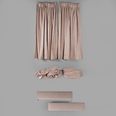 Lot 720 - CURTAINS, TWO PAIRS, PLUS TWO PELMETS (6)