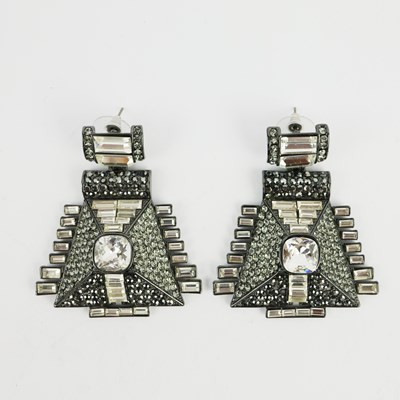 Lot 227 - A PAIR OF BUTLER AND WILSON EARRINGS