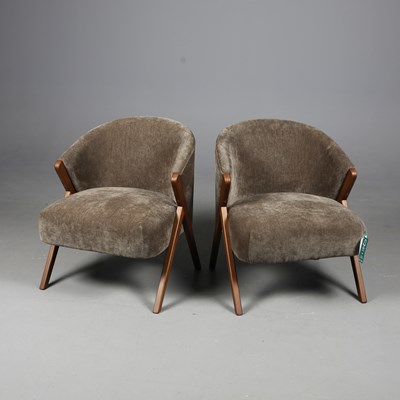 Lot 811 - 1960s DANISH STYLE ARMCHAIRS, A PAIR