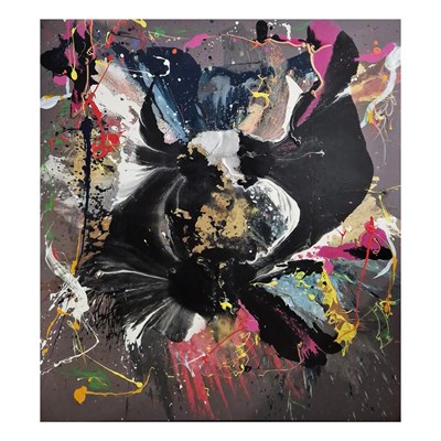 Lot 94 - CONTEMPORARY SCHOOL MIXED MEDIA ON CANVAS