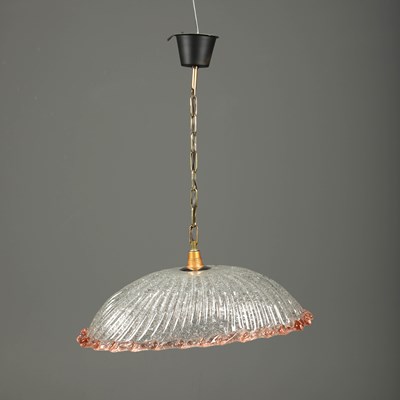 Lot 622 - 1970s ITALIAN BAROVIER & TOSO MURANO GLASS PENDANT LIGHT