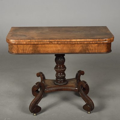 Lot 342 - GEORGE IV MAHOGANY TEA TABLE