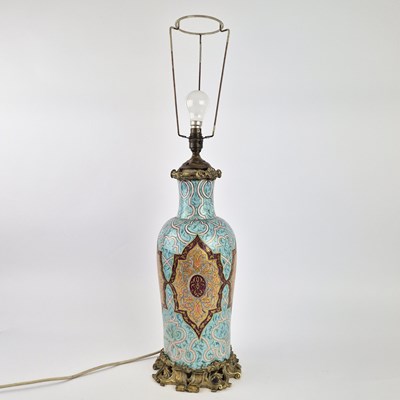 Lot 818 - TABLE LAMP, TURQUOISE