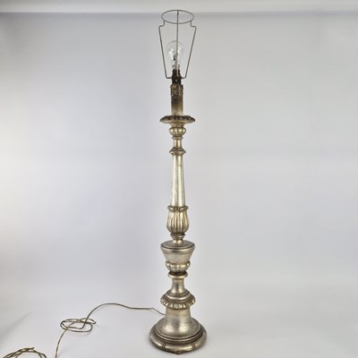 Lot 837 - SILVERED TABLE LAMP