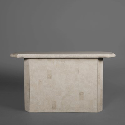 Lot 300 - TESSELLATED MARBLE VENEERED HALL TABLE