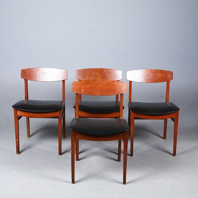 Lot 741 - SET OF FOUR MID 20TH CENTURY DINING CHAIRS (4)