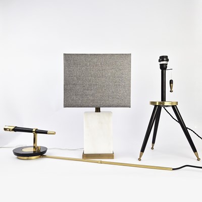 Lot 601 - R V ASTLEY TABLE LAMP AND 2 OTHER LIGHTING ITEMS DIFFERING. (3)