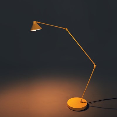 Lot 693 - YELLOW HABITAT BOBBY FLOOR LAMP