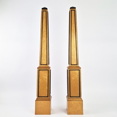 Lot 565 - LINLEY STYLE OBELISKS, A PAIR