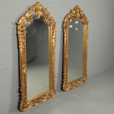 Lot 801 - NAPOLEON III STYLE WALL MIRRORS, A PAIR