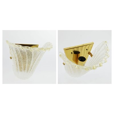 Lot 620 - 1960s ITALIAN BAROVIER & TOSO GRANIGLIA MURANO GLASS WALL LIGHT