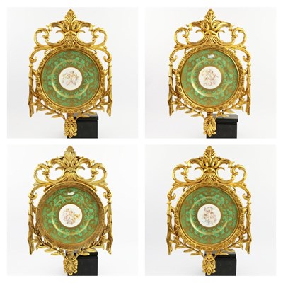 Lot 781 - SEVRES STYLE WALL PLAQUES, A SET OF 4