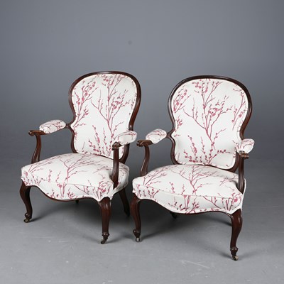 Lot 403 - 19TH CENTURY ARMCHAIRS, A PAIR
