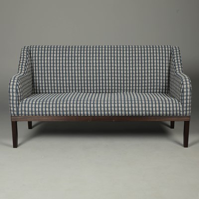 Lot 734 - SOFA, IN CHECKED FABRIC