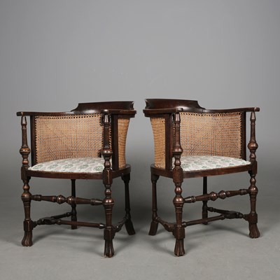Lot 350 - PAIR OF EARLY 20TH CENTURY TUB BERGERES (2)