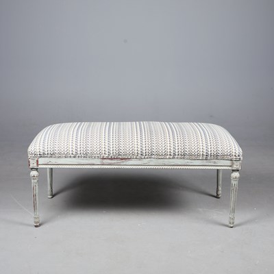 Lot 347 - LOUIS XVI STYLE PAINTED HEARTH STOOL