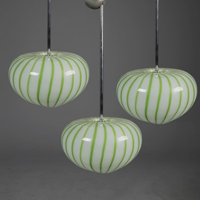 Lot 780 - MURANO GLASS CEILING PENDANT LIGHTS, A SET OF 3