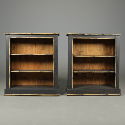 Lot 392 - PAIR OF OPEN BOOKCASES (2)
