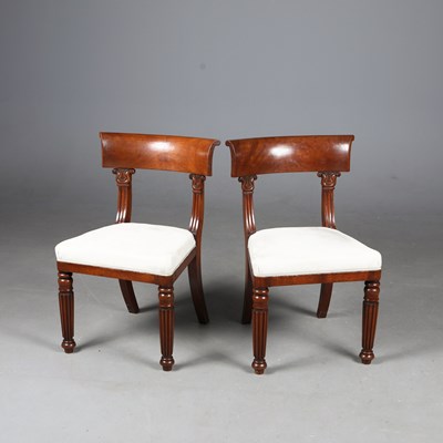 Lot 287 - PAIR OF GEORGE IV MAHOGANY SIDE CHAIRS (2)