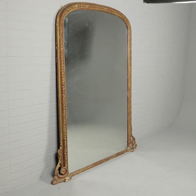 Lot 358 - OVERMANTEL MIRROR, 19th CENTURY