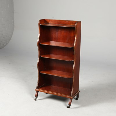 Lot 297 - LATE VICTORIAN WATERFALL BOOKCASE