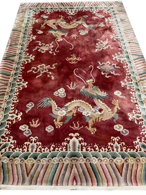 Lot 280 - CHINESE DRAGON CARPET