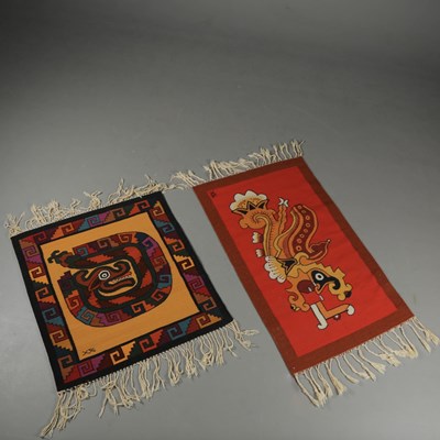 Lot 282 - MEXICAN OAXACA WOOL RUGS (2).