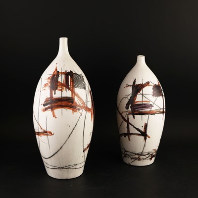 Lot 187 - YURI ZATARAIN (MEXICAN B. 1972) VASES. (2).