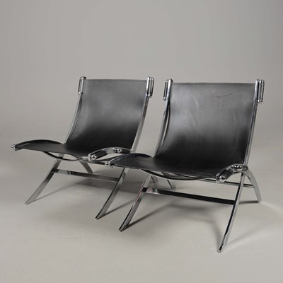 Lot 556 - FLEXFORM SCISSOR CHAIRS, A PAIR