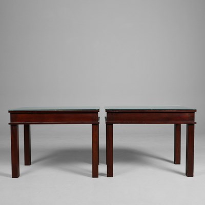 Lot 591 - ATTRIBUTED TO DAVID HICKS E DESIGN SIDE TABLES, A PAIR.