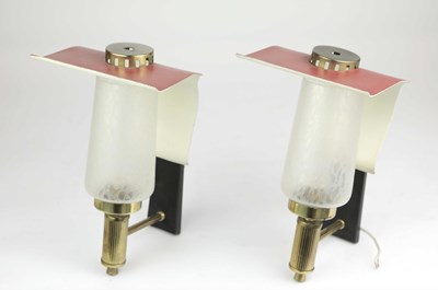 Lot 616 - PAIR OF 1960s ITALIAN STILNOVO STYLE WALL LIGHTS.