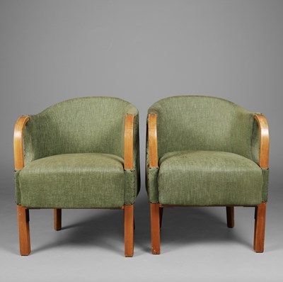 Lot 661 - PAIR OF 1940s DANISH LOUNGE CHAIRS ATTRIBUTED TO KAY FISKER.